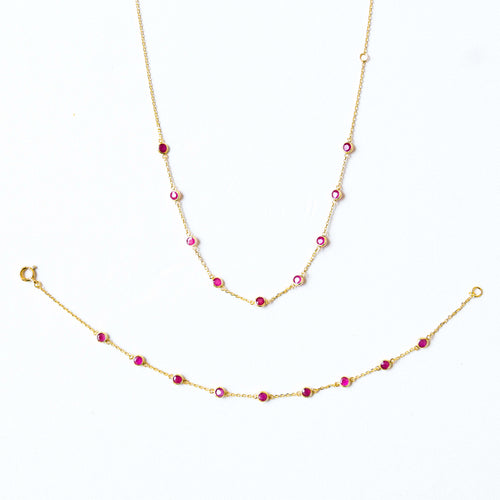 K10 Ruby Planet Necklace