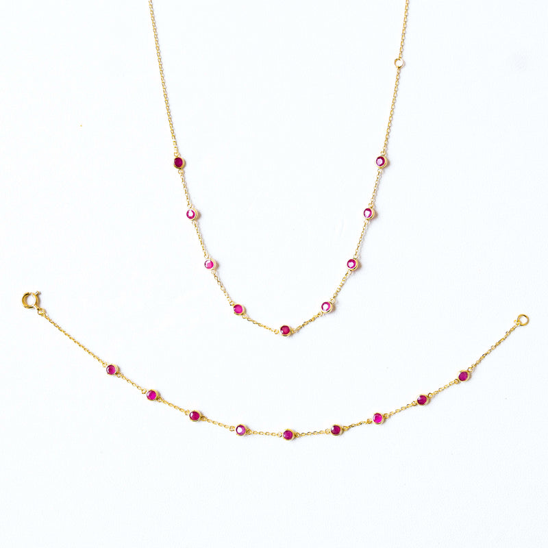 K10 Ruby Planet Necklace