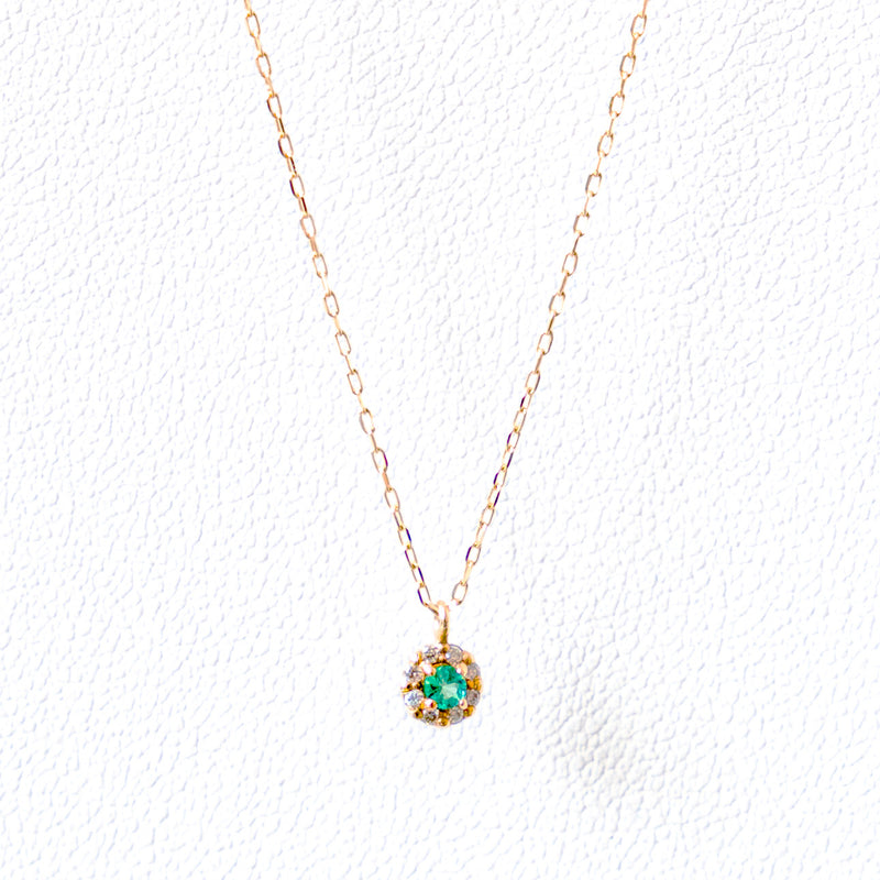 K10 Emerald Cluster Necklace