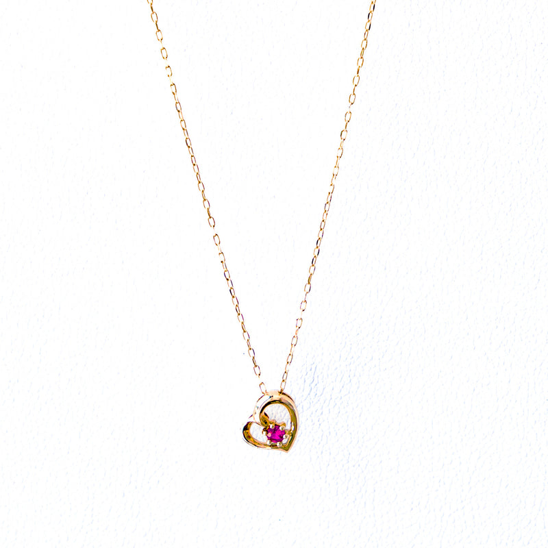 K10 Ruby Heart Necklace