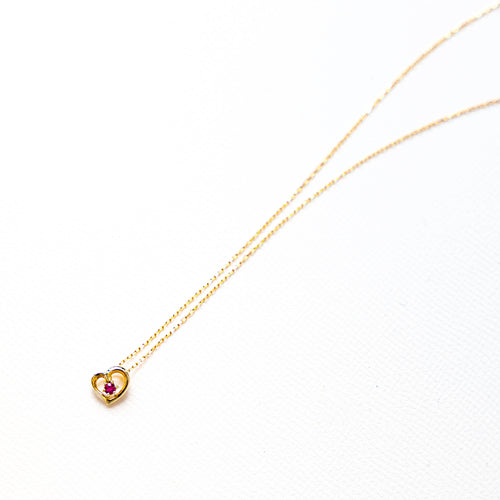 K10 Ruby Heart Necklace