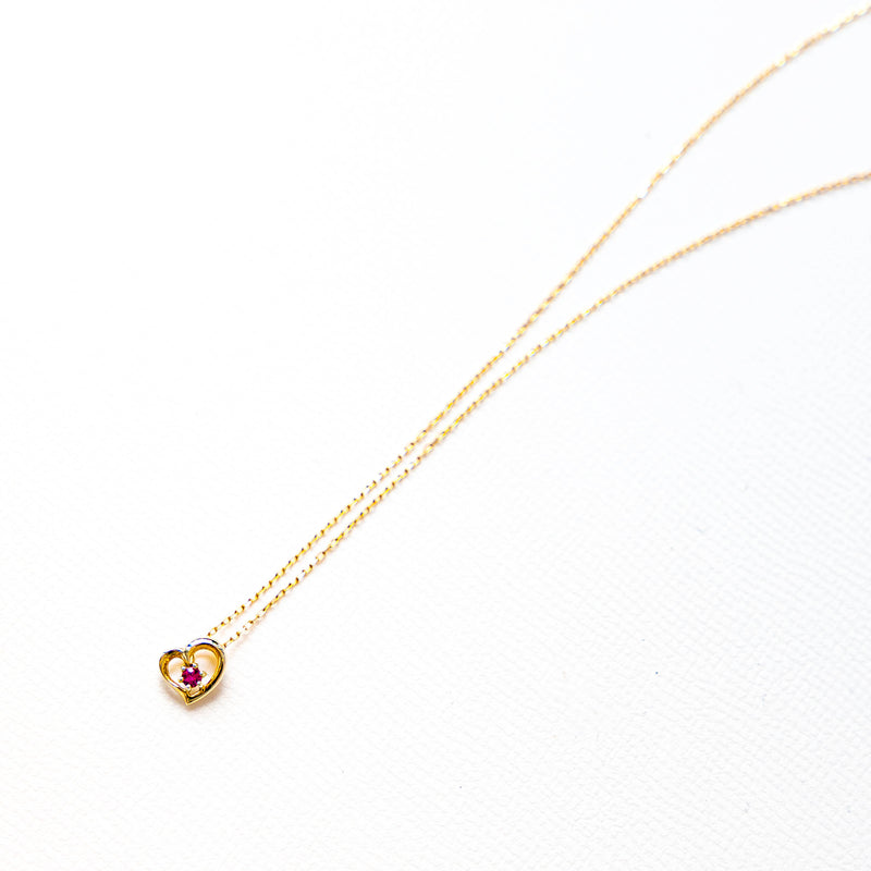 K10 Ruby Heart Necklace