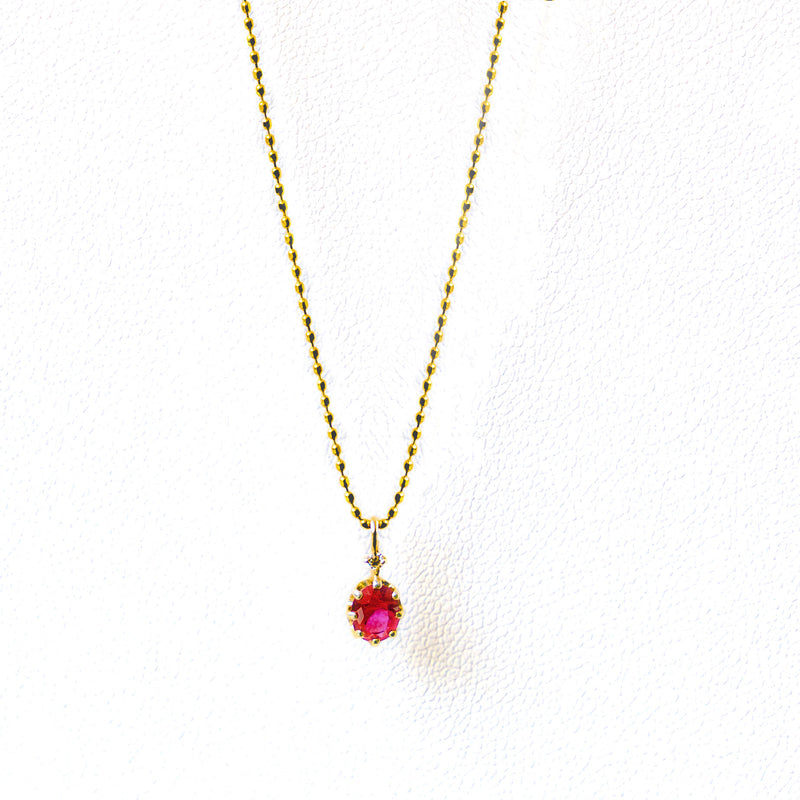 K10 Crown Ruby Necklace