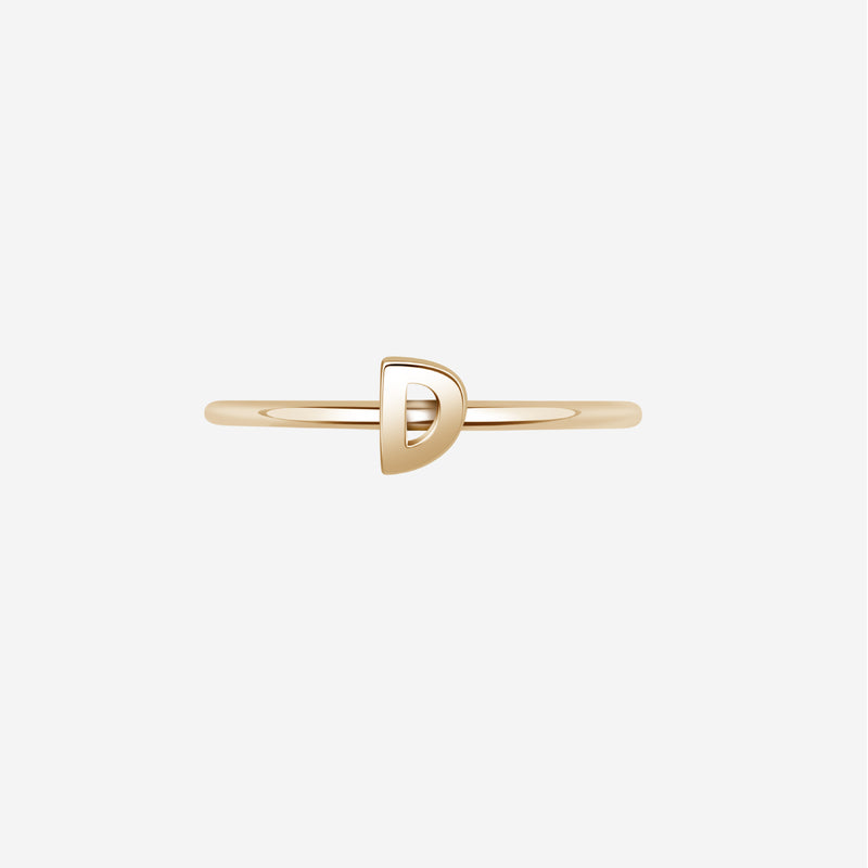 "D" Alphabet Ring