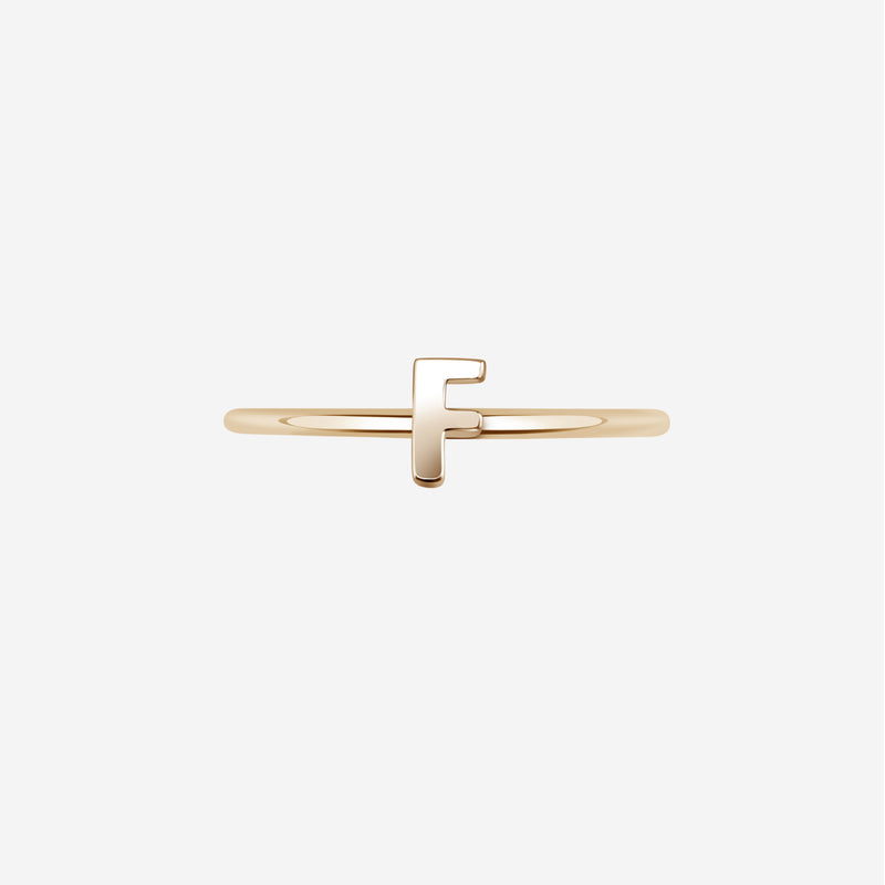 "F" Alphabet Ring