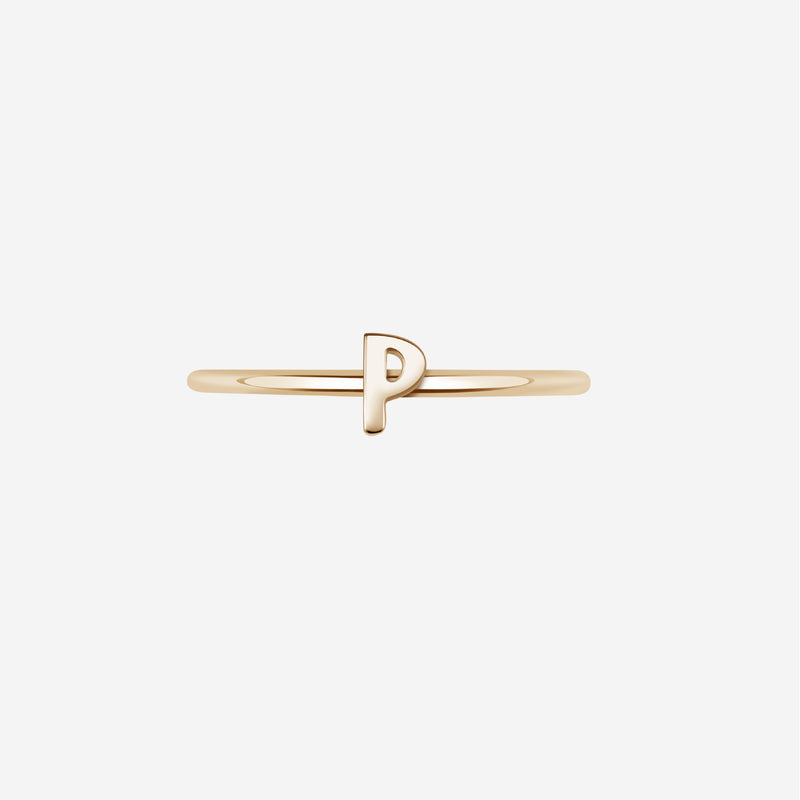 "P" Alphabet Ring