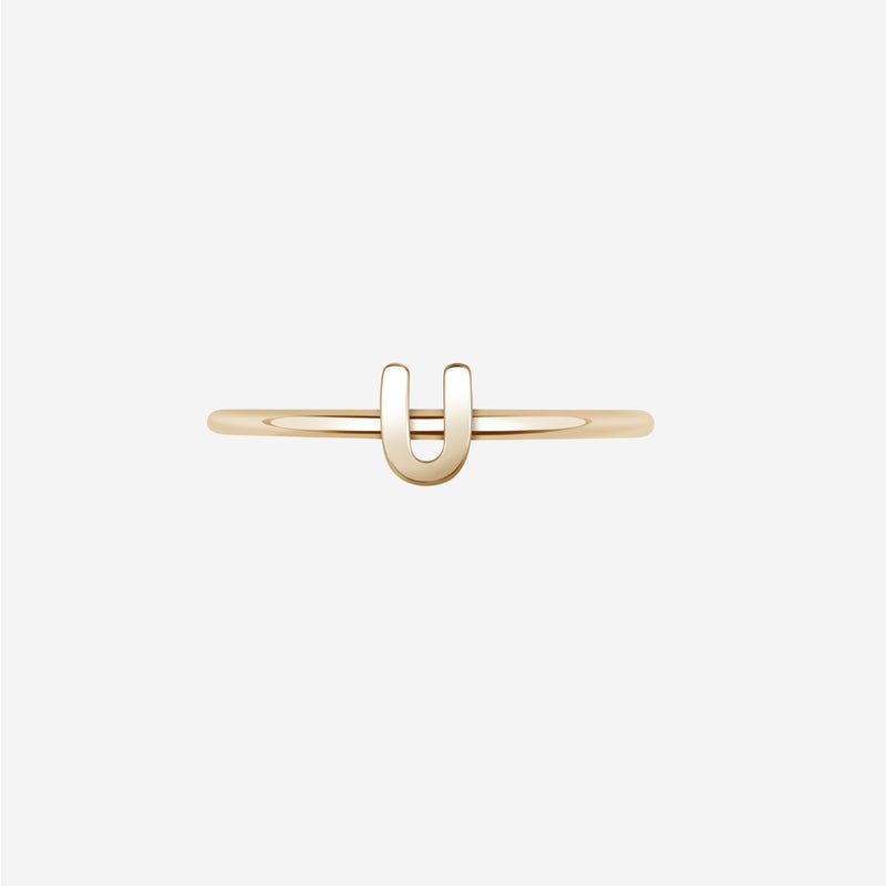 "U" Alphabet Ring