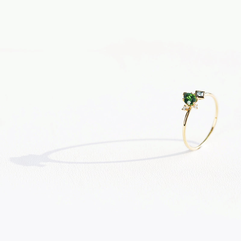 Victoria Green Leaf Ring