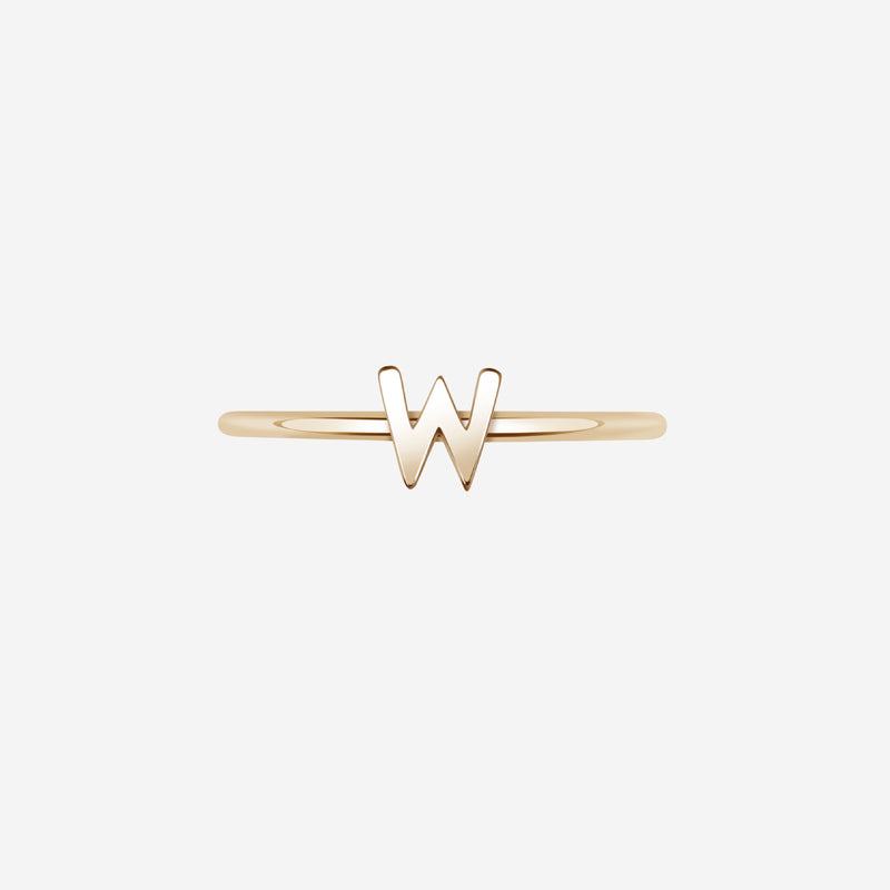 "W" Alphabet Ring