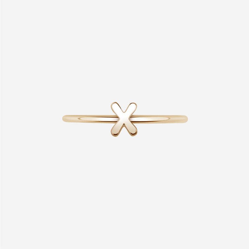 "X" Alphabet Ring