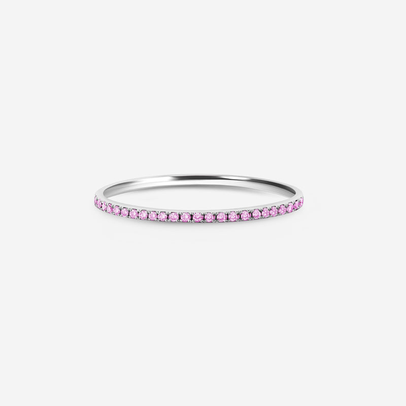 Pink Sapphire Garden Band 1mm